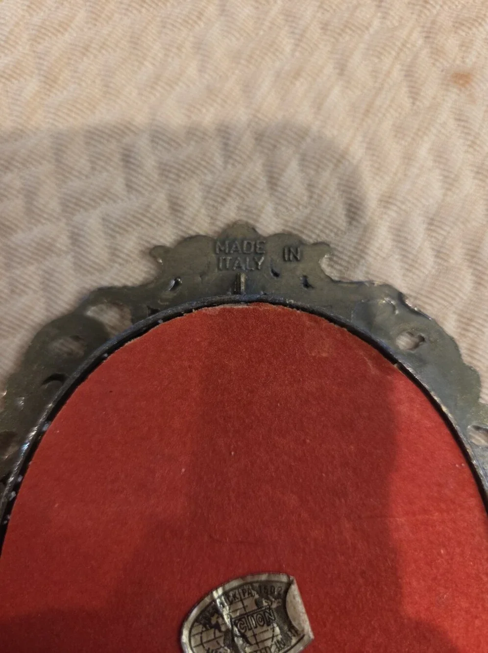Vintage Italian Miniature Oval Pair Of Picture Frames